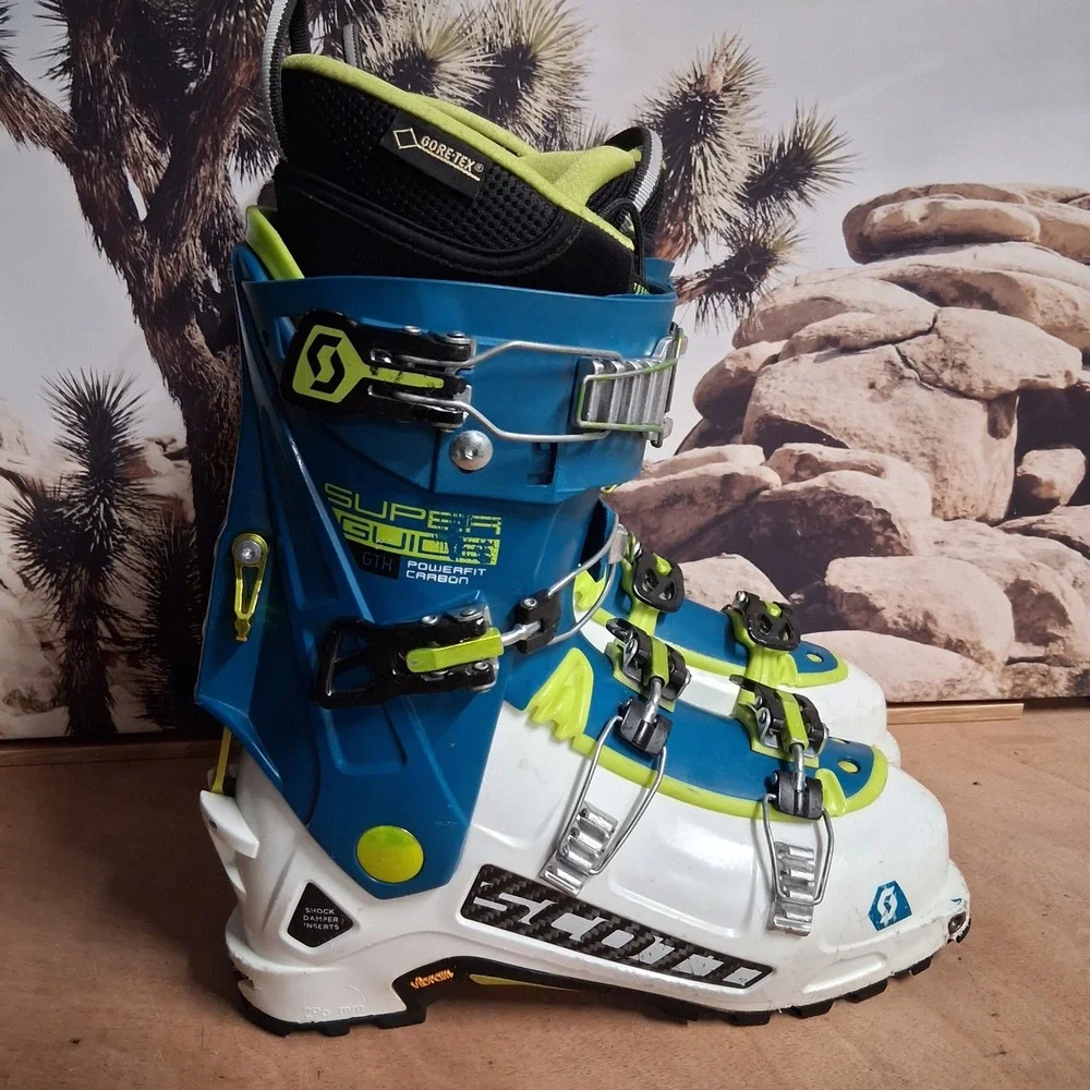 Scott Superguide Powerfit Carbon G1 Ski Boots Gore-Tex Vibram Blue White 26/26.5